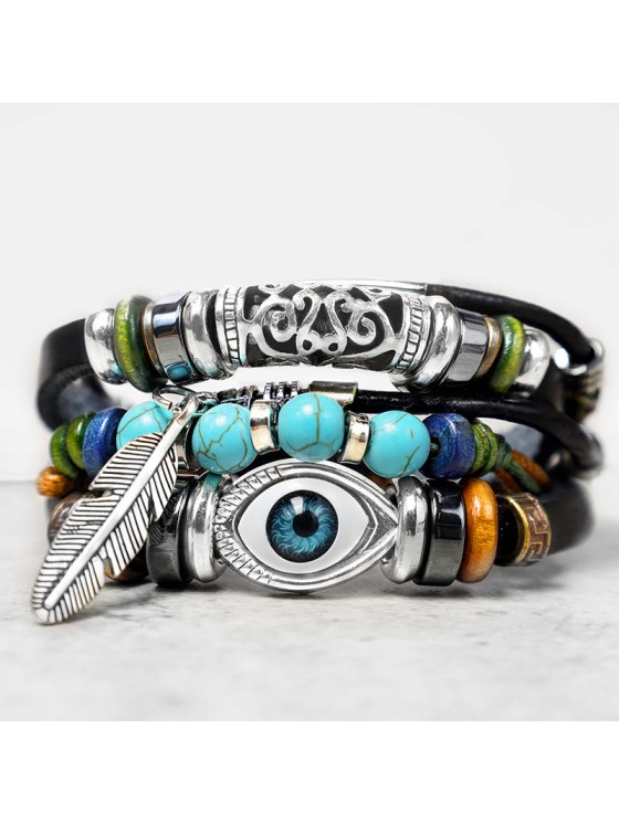 Buddha Stones Tibetan Turquoise Evil Eye Purification Bracelet