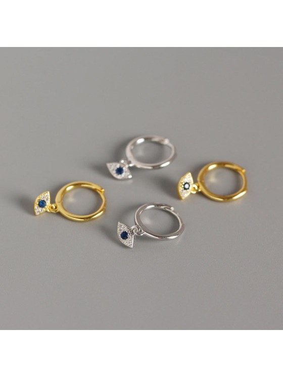 Buddha Stones 925 Sterling Silver Evil Eye Blessing Protection Stud Earrings