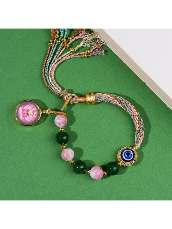 Buddha Stones Tibet Evil Eye Nine Tailed Fox Thangka Keep Away Evil Spirits String Bracelet